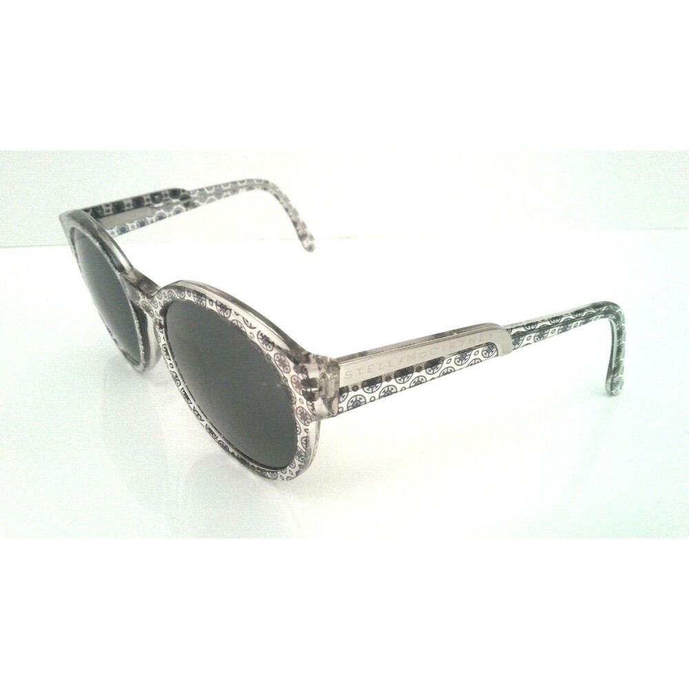 Stella McCartney SM 4028/87 Vintage Inspired Round Sunglasses Clear Patterned